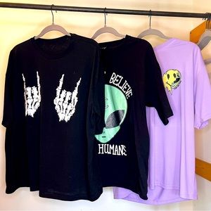 SHEIN Oversized Graphic Tee Bundle